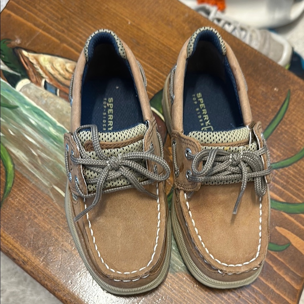 Sperry Brown Kids Boat Shoes